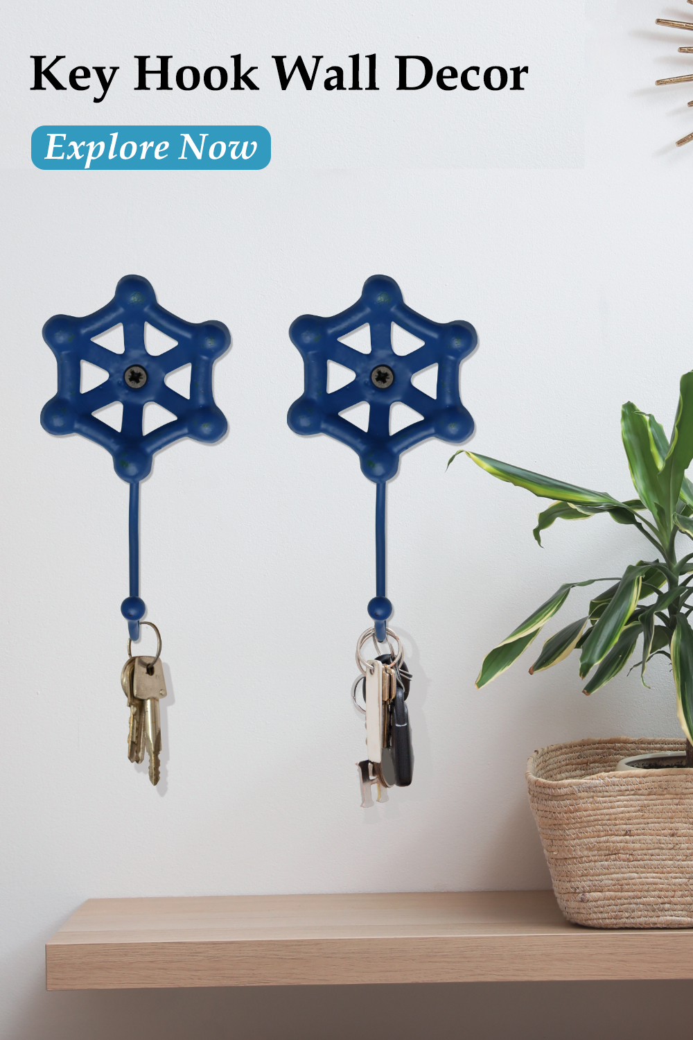 HomeHand Key Hook Wall Decor: