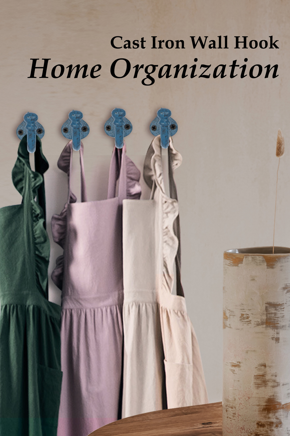 HomeHand Cast Iron Hook - Stylish Hanging Hooks for Your Kitchen Decor