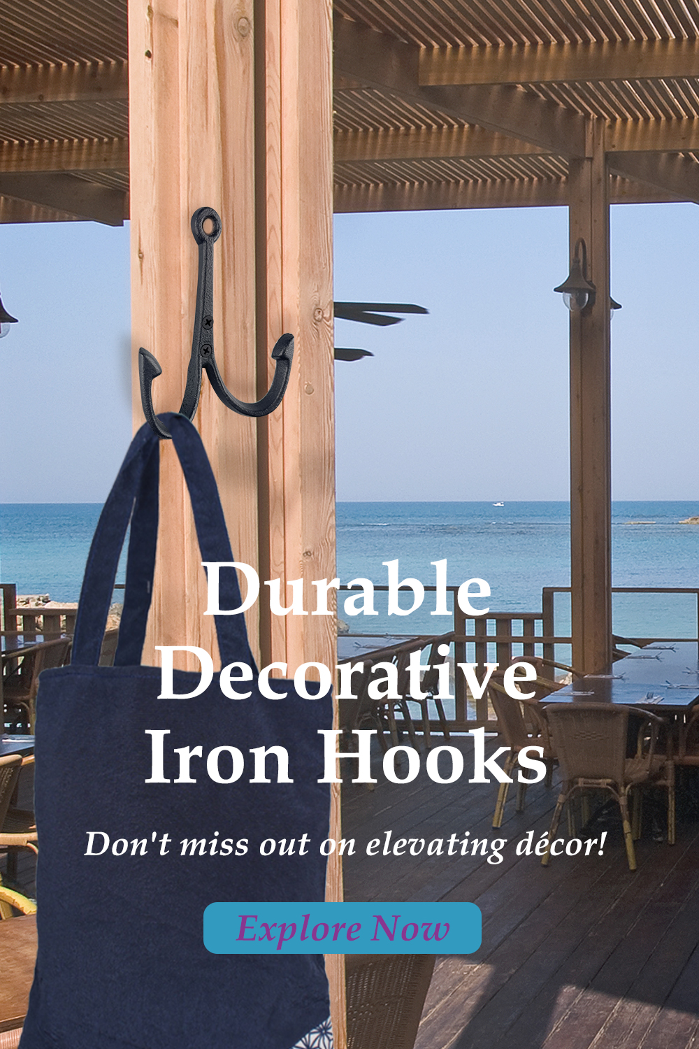 Nautical Welcome Sign Cast Iron Wall Hook