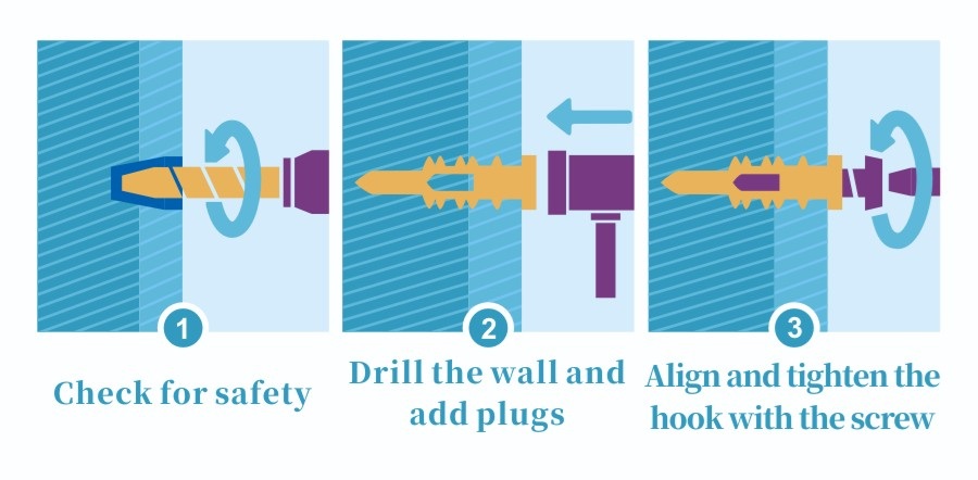 Homehand wall hook install