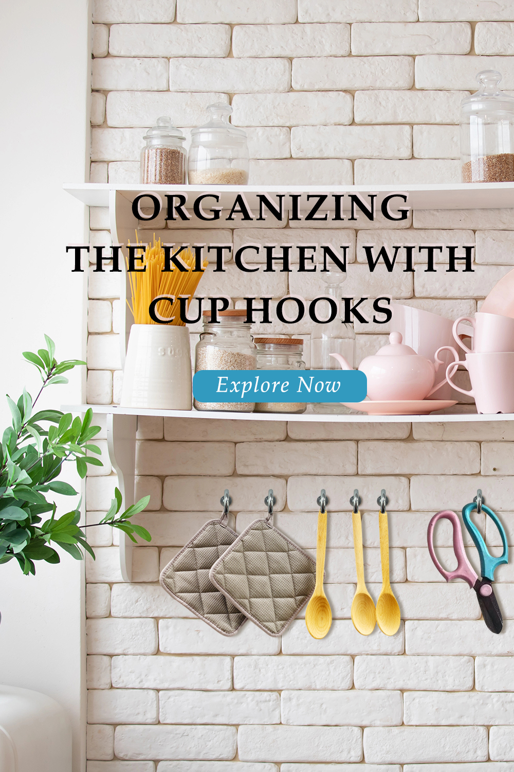 Organizing the Kitchen with Cup Hooks