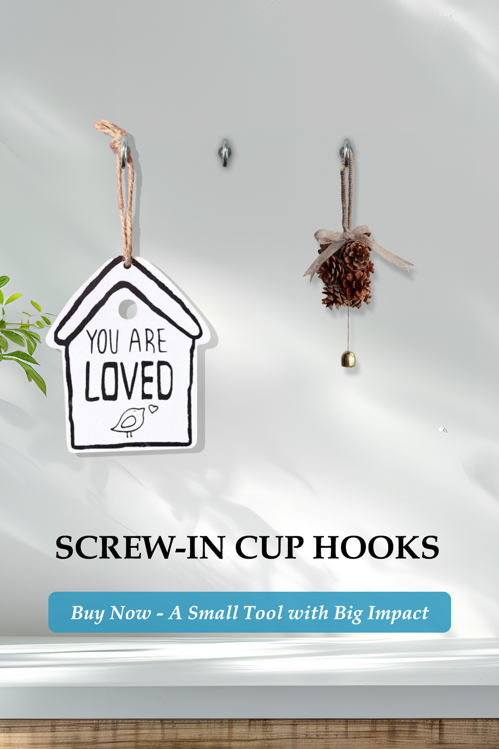 Homehand Screw-In Cup Hooks