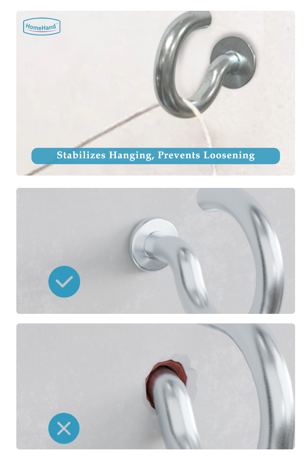 Stabilizes Hanging,Prevents Loosening 