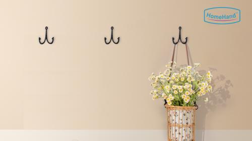 Nautical Anchor Cast Iron Black Fish Wall Hook | Perfect for Garden Use
