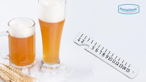Enhance Your Home Bar with the Unique Cast Iron Bottle Opener - Hand-Painted Ruler Design
